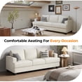 thumbnail image 5 of BLAZANT 89" Sofa Couch, 3 Seater Sofa with Suppleness Armrests, Corduroy Fabric Deep Seat Sofa with Upholstered Cushion& Backrests, Modern Comfy Couch for Living Room Apartment Office, 5 of 11