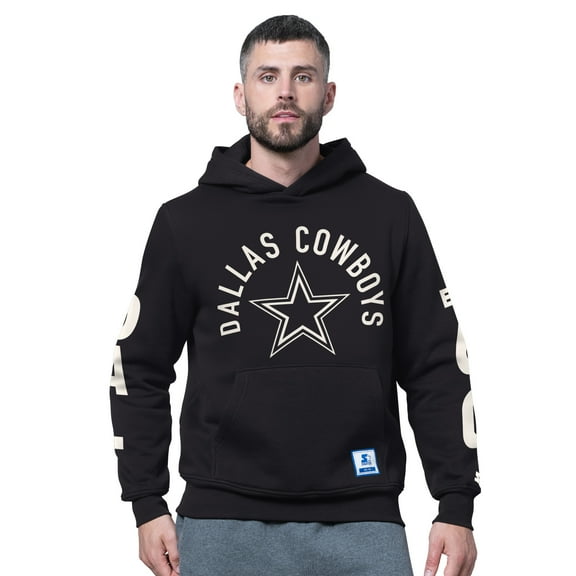 Men's Starter Black Dallas Cowboys Handoff Fleece Hoodie Sweatshirt