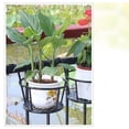 thumbnail image 4 of Gnwei Plant Hanger Indoor Outdoor Hanging Planter Shelf Decorative Flower Pot Plant Holder Outdoor Flower Stand Rail Metal Fence Balcony Plant Stand Hanging Basket Holder Round, 4 of 9