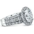 thumbnail image 3 of Pompeii 6 1/2Ct Diamond Halo Engagement Ring Lab Grown in 14k White or Yellow Gold, 3 of 6