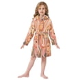 thumbnail image 6 of FORMRS Niños Bathrobe Unisex Hooded Robe Soft Plush Pajamas Sleepwear, Size 2-3T, Abstract Orange Flowers, 6 of 7