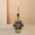thumbnail image 4 of Handpainted Vintage Flowers Metal Candlesticks Candle Dinner Props Simples Decorative Ornaments, 4 of 6