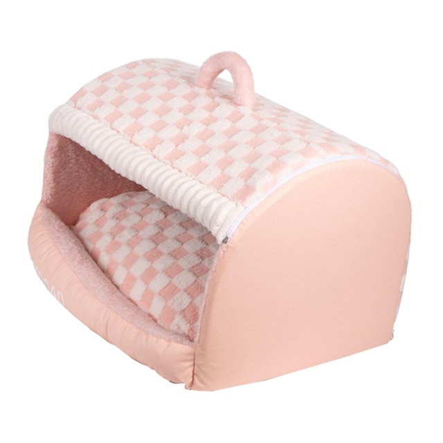 Cama cueva para gatos, bonita casa para gatos, almohada acolchada extraíble y lavable, cómoda y suave. Rosa M