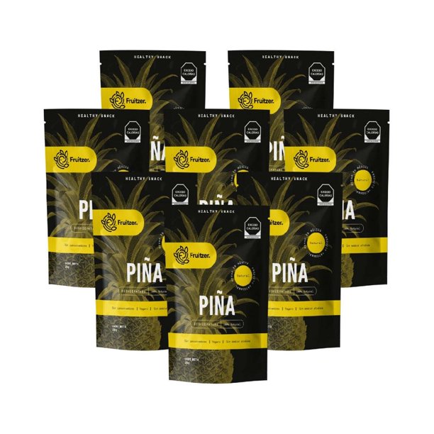 Caja de 8 piezas de piña deshidratada Fruitzer Natural 20g | Bodega ...