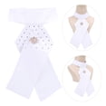 thumbnail image 4 of Corbata común ANGGREK blanca 32x205 cm con broche para adultos ecuestres, 4 of 8