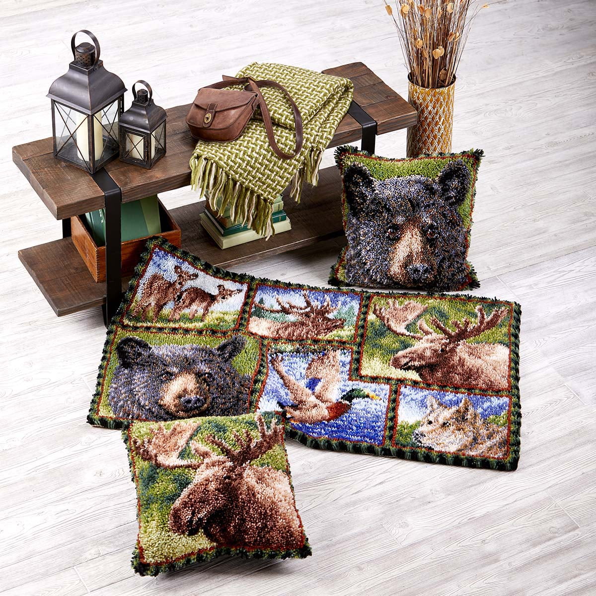 Herrschners® Northwoods Montage Latch Hook Kit - Walmart ...