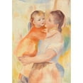 thumbnail image 3 of Renoir, Pierre-Auguste 18x24 Black Modern Framed Museum Art Print Titled - Washerwoman and Child, 3 of 5