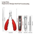 thumbnail image 4 of Nail Clippers Set, Toenail Clippers for Seniors Thick Toenails, Professional Stainless Steel Fingernail Clipper for Manicure Pedicure Tools, 4 of 7