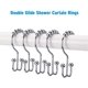thumbnail image 4 of Anillos de ganchos para cortina de ducha, ganchos de ducha de doble deslizamiento de metal resistente al óxido para cortinas de barras de ducha de baño, juego de 12 ganchos, cromo Adepaton WMZL-777-2, 4 of 7