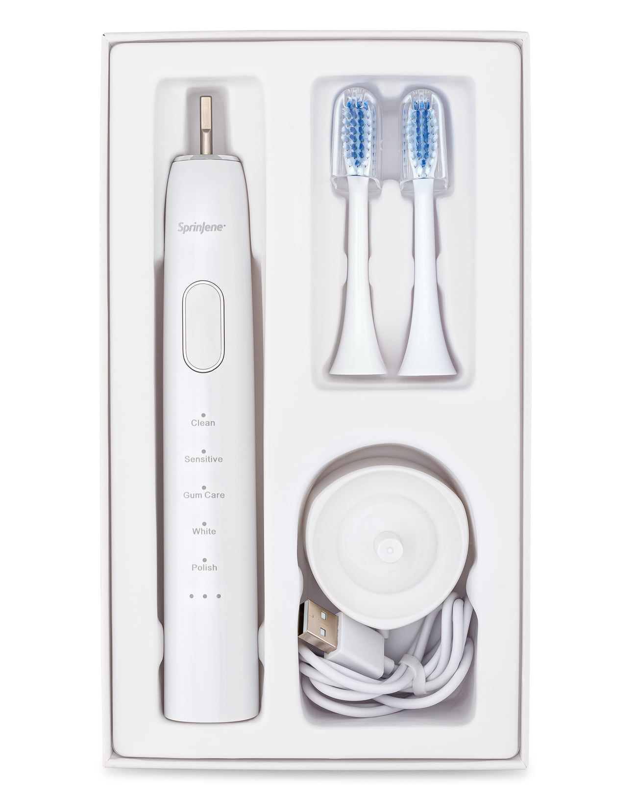 SprinJene SmartClean Electric Toothbrush with Patented Lock & Unlock Technology | 5 Cleaning Modes, 3 Intensity Levels, 90-Day Battery Life