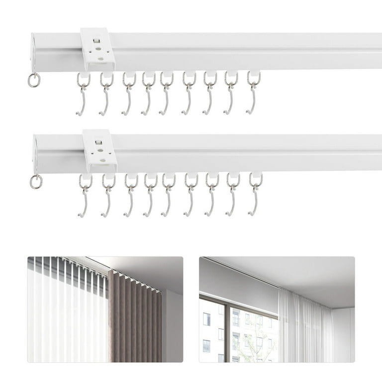 Ceiling Curtain Track Set - Comes With Track, Roller Hooks