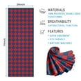 thumbnail image 2 of Red Blue Checkered Pattern Hot Yoga Mat Towel Non Slip for Hot Yoga - Quick-Drying Yoga Mat Cover with 4 Corner Pockets with Travel Bag - Hot Yoga Towel Non Slip Grip Moisture Wicking Sweat 70"x26", 2 of 6