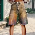 thumbnail image 2 of kaondbfi Women's Summer High Waisted Shorts Knee Length Fashionable and Casual Style with Pockets Lightweight and Breathable, 2 of 4