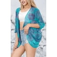 thumbnail image 3 of HAPPY BAY Women's Loose Kimono Casual Outwear Beachwear Bohemian Cover Up Top Dress Holiday Duster Cardigans for Women S Floral, Blue, 3 of 5