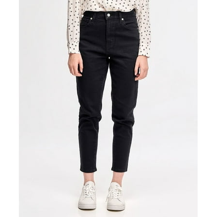 Levi's BLACK Women's High Rise Tapered Leg Mom Jeans, US 25x29