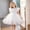 White, variant on Girls Red Lace Tulle Party Dress Formal Pageant Gown with Sequin Hem Beaded Bodice for Birthday Christmas Holiday,Size 5 T