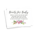 thumbnail image 1 of Inkdotpot 30Rose Floral Baby Shower Book Request Cards Bring A Book Instead Of A Card Baby Shower Invitations Inserts Games, 1 of 6