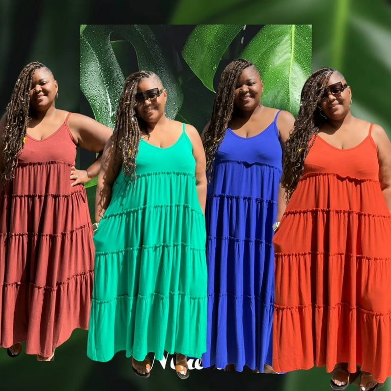 Plus size fit and flare maxi dress hotsell