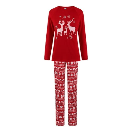 

Honeeladyy Clearance under 5$ Matching Family Christmas Pajamas Sets Jammies Holiday Pjs Clothes Long Sleeve Mum And Dad Pyjamas Sleepwear