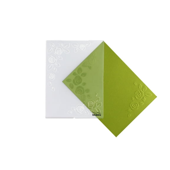 Bira Craft 4.25" x 5.75" Embossing Folder, Valentine's Day Embossing Folder, Assorted Designs. (Rose)