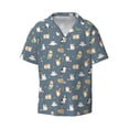 thumbnail image 3 of Goofa Cute Cats And Dogs Printed Men's Casual Short-sleeved Shirt,Lightweight Breathable Button-down,Summer Casual men's top,Versatile Fashion shirt-Medium, 3 of 7