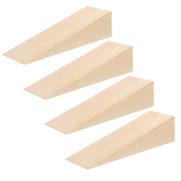 WRITWAA 4pcs Wooden Wedges for Door and Window Installation Smooth Surface Triangular Blocks for Secure Easy Setup Door Bottom Wedge