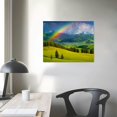 thumbnail image 3 of ONETECH Canvas Wall Art Panorama of Rainbow Hills Green Grassland Landscape Painting on Canvas Nature Landscape Poster Canvas Picture for Wall Decor 20x16in, 3 of 4