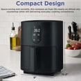 thumbnail image 2 of Magnavox 2.64Qt/2.5L 1,000-Watt Air Fryer with Touchscreen Controls, Rapid Air Technology, Non-Stick Coating, 8 Functions, Black, 2 of 18
