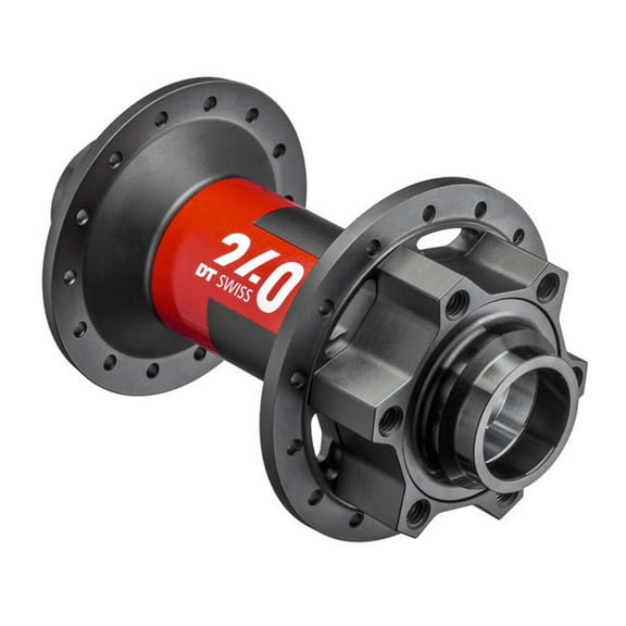 DT Swiss 240 Front Hub - 20 x 110mm DH Boost, 6-Bolt, Black/Red, 32H