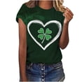 thumbnail image 5 of Levmjia Womens T Shirt St Patricks Day Short Sleeve Crew Neck Casual Versatile Top Soft Breathable Polyester Loose Fit Graphic Tee, 5 of 7