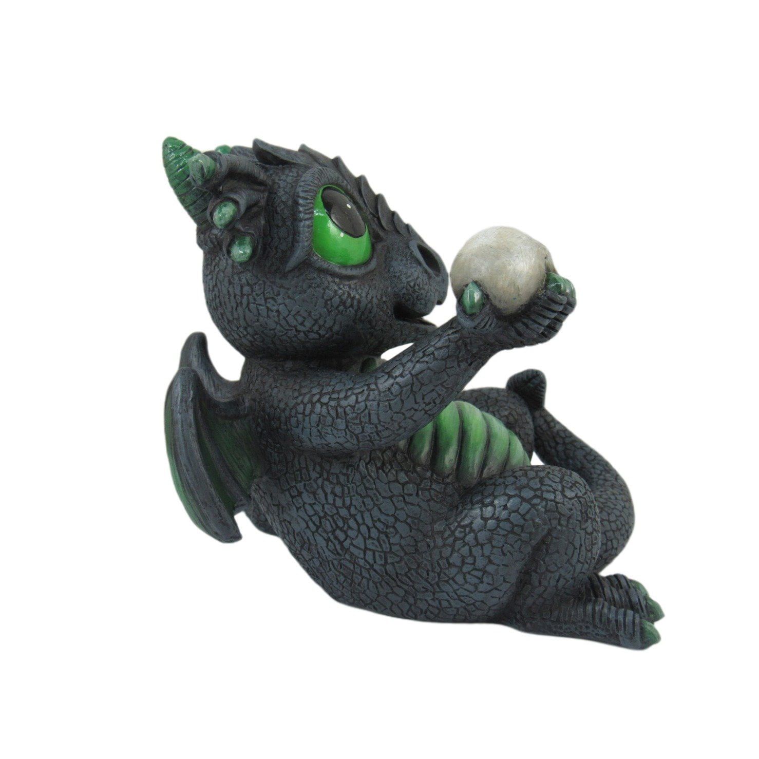 6inch Dragon Statue Obsidian World of Wonders Grave Yard Series Dreamland Dragons Collectible Dragon Figurine with Birth Certificate Fantasy Home Decor Accent