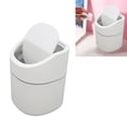 thumbnail image 4 of M Buder Desktop Garbage Can Button Flip Cover Reduce Odor Trash Debris Collector Can 2L Capacity Mini Bin 5.5 inches / 14 cm, 4 of 9