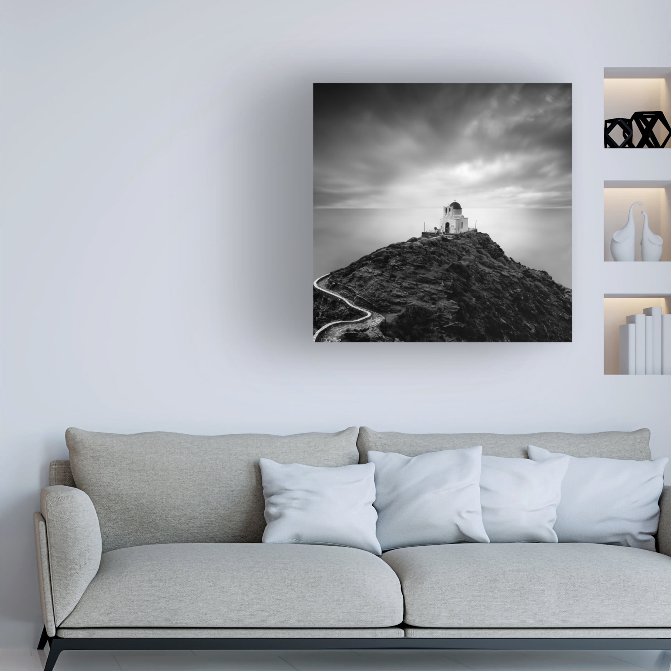 Canvas Wall Art - George Digalakis 'Church Of The Seven Martyrs Sifnos' Wall Art for Living Room, Bedroom, or Office D?cor by Trademark Fine Art - 14 x 14 Inches