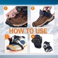 thumbnail image 6 of Ice Cleats,Crampons Ice Cleats for Shoes and Boots Women Men,Non Slip Grippers Spikes for Shoes with Straps,Ice Traction Cleats for Snow and Ice,Hiking,Walking,Fishing,Climbing(L), 6 of 7