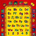 thumbnail image 1 of Benzara BM131697 Abbey Contemporary Kids Area Rug Abc with non Slipping Gel Back, Red, 1 of 1
