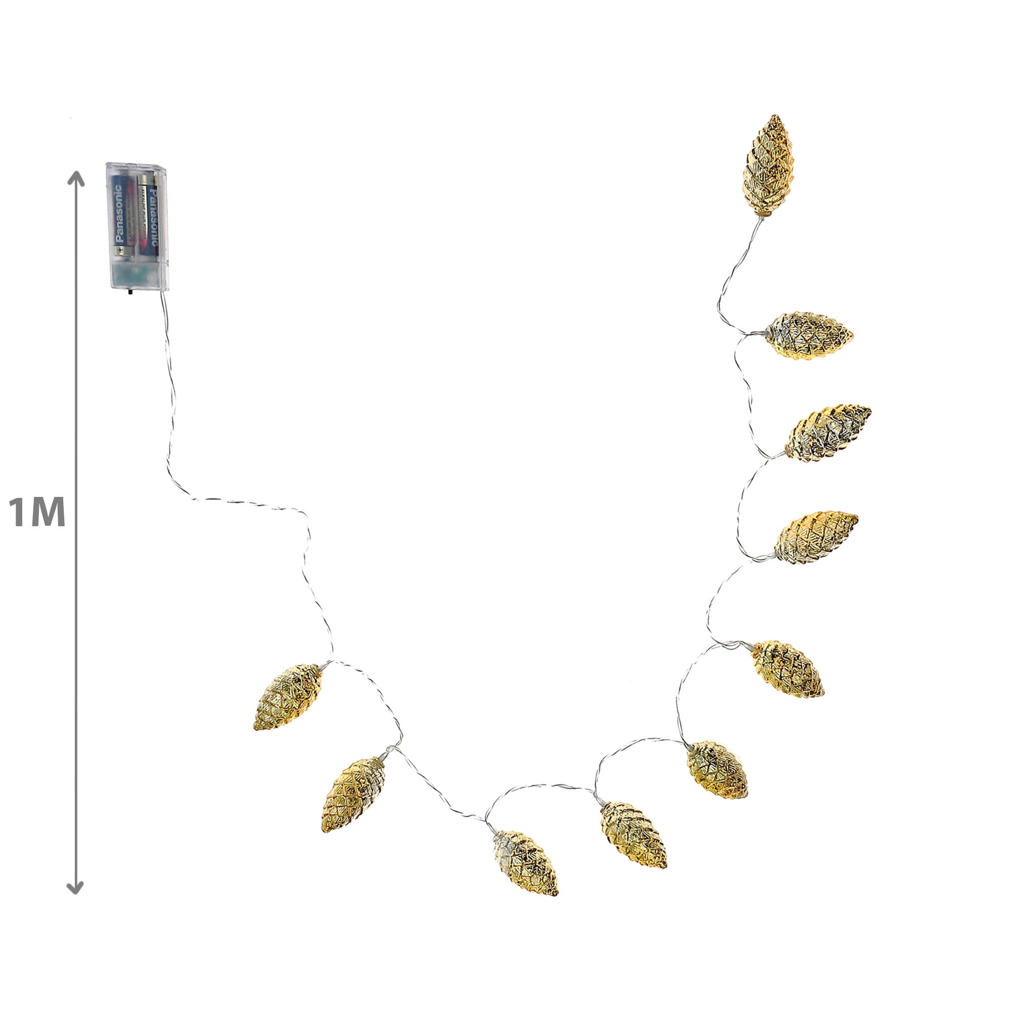 Guirlande Lumineuse Led 10 L Décor Pommes De Pin