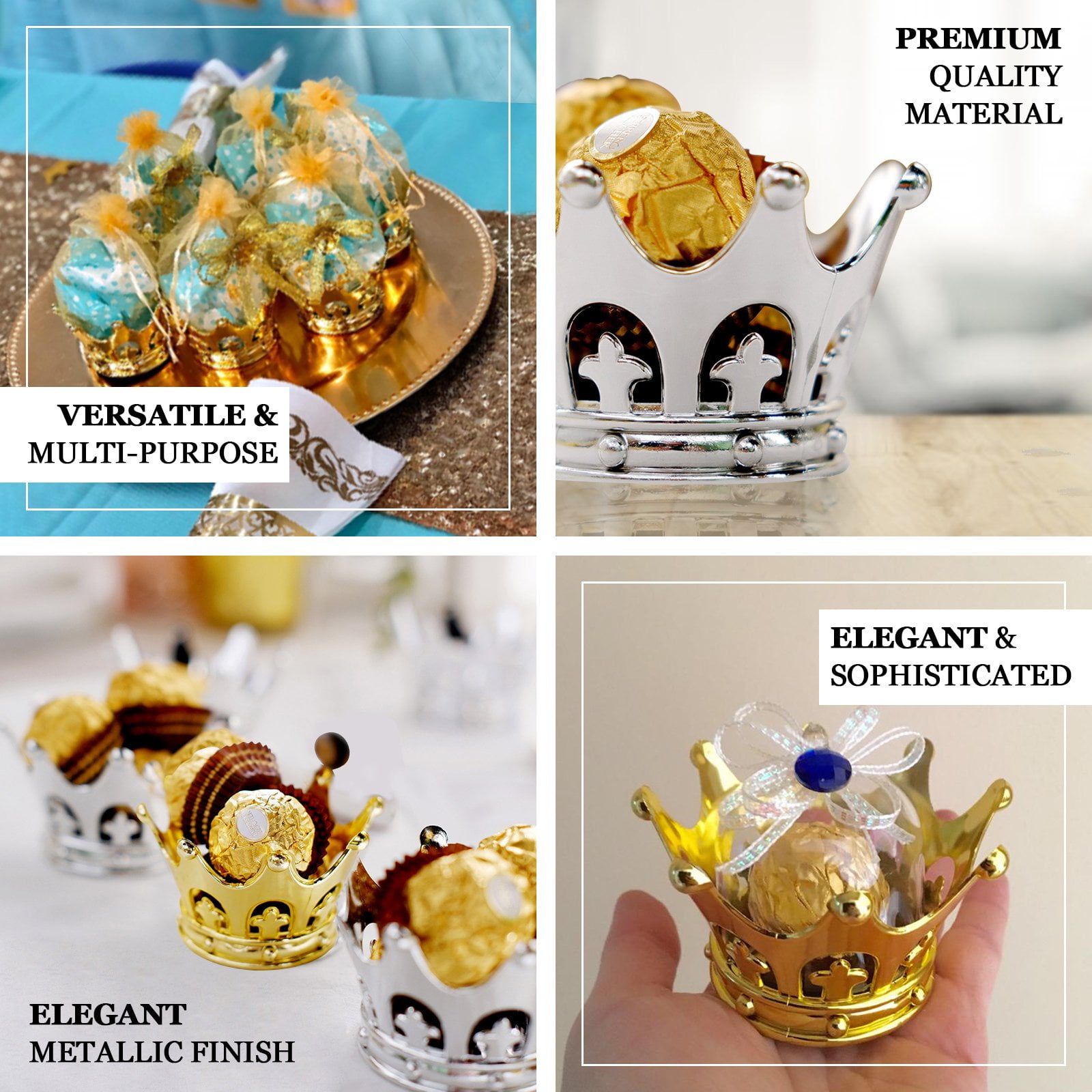 JJYHEHOT 12 PCS Gold Crown Candy Boxes with Dome, Crown Party Favor Box, Crown  Centerpieces for Tables, Fillable Decorative Candy Boxes for Princess Baby  Shower Birthday Wedding Christmas