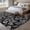 White Black, variant on Area Rug for Living Room, Dandelion Non-Slip Indoor Large Carpet for Bedroom/Dining Room, Modern Minimalist Abstract Flowers Black Washable Low-Profile Rectangle Floor Runner Rugs - 5 x 7 Ft