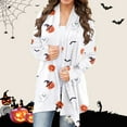 thumbnail image 4 of Women's Halloween Cardigan Long Sleeve Printed Knit Sweater Casual Fall Winter Tops Cozy Loose Fit Mid Length Outerwear, 4 of 4