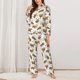 thumbnail image 2 of Balery Cute Sloth Conjunto de Pijama con Estampado para Mujer, Conjunto de Dos Piezas con Manga Larga, Ropa de Dormir Suave con Bolsillos, Pijamas Cómodos-Large, 2 of 7