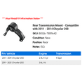 thumbnail image 2 of Rear Transmission Mount - Compatible with 2011 - 2014 Chrysler 200 2012 2013, 2 of 2