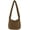 Brown, variant on Puffy Shoulder Bag Womens Large Capacity Nylon Tote Bag Padded Down Purse Handbag Crescent Crossbody Bag