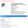 thumbnail image 2 of Front Blower Motor Resistor - Compatible with 2013 - 2018 Hyundai Santa Fe Sport 2014 2015 2016 2017, 2 of 2