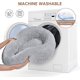 thumbnail image 4 of Cama para perros, cama para gatos, camas redondas calmantes para perros y gatos, suave, afelpada, cálida y acogedora para mejorar el sueño, lavable a máquina, varios tamaños (15,7 pulgadas) gris clar JAMW Sencillez, 4 of 5