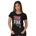 thumbnail image 3 of Pink Ribbon Cure Breast Cancer Awareness Womens Slim Fit Graphic Tee Brisco Brands S, 3 of 5