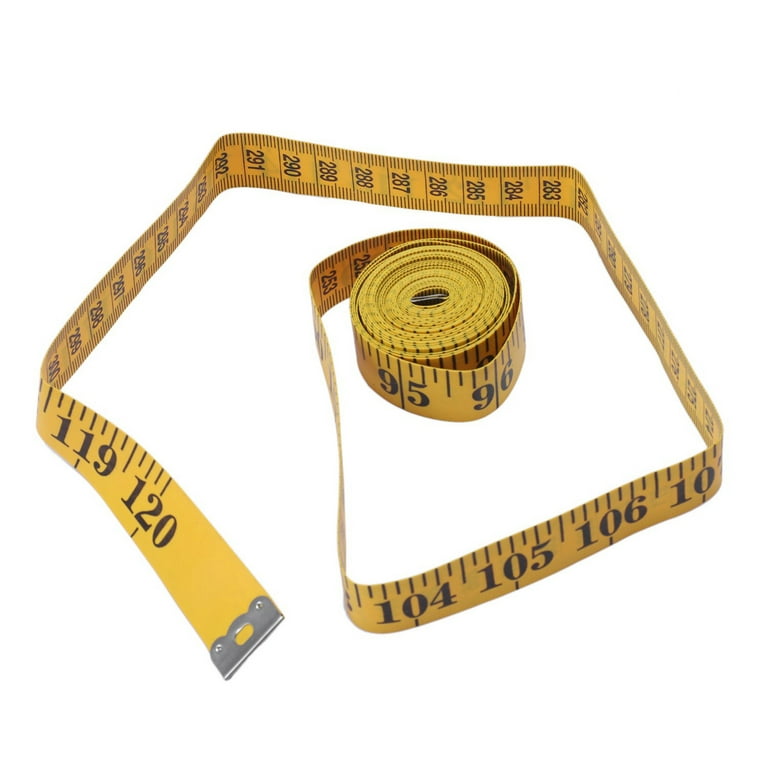 Uxcell 10-Foot Inch/Metric Soft Fiberglass Tape Measure Sewing Tailor Cloth  Ruler Yellow