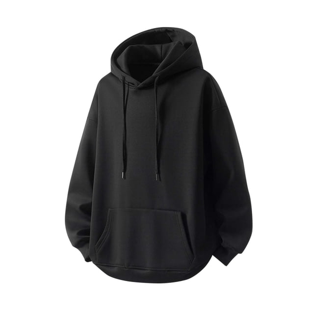 Timdgard Plus Size Sweatshirts for Men Drop Shoulder Hoodies Long Sleeve Loose Pullover Tops Fall Fashion
