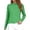 Green, variant on EDFBUYKRS Striped Button Down Shirts for Women Smocked Blouse Causal Long Sleeve Tops with Pocket S