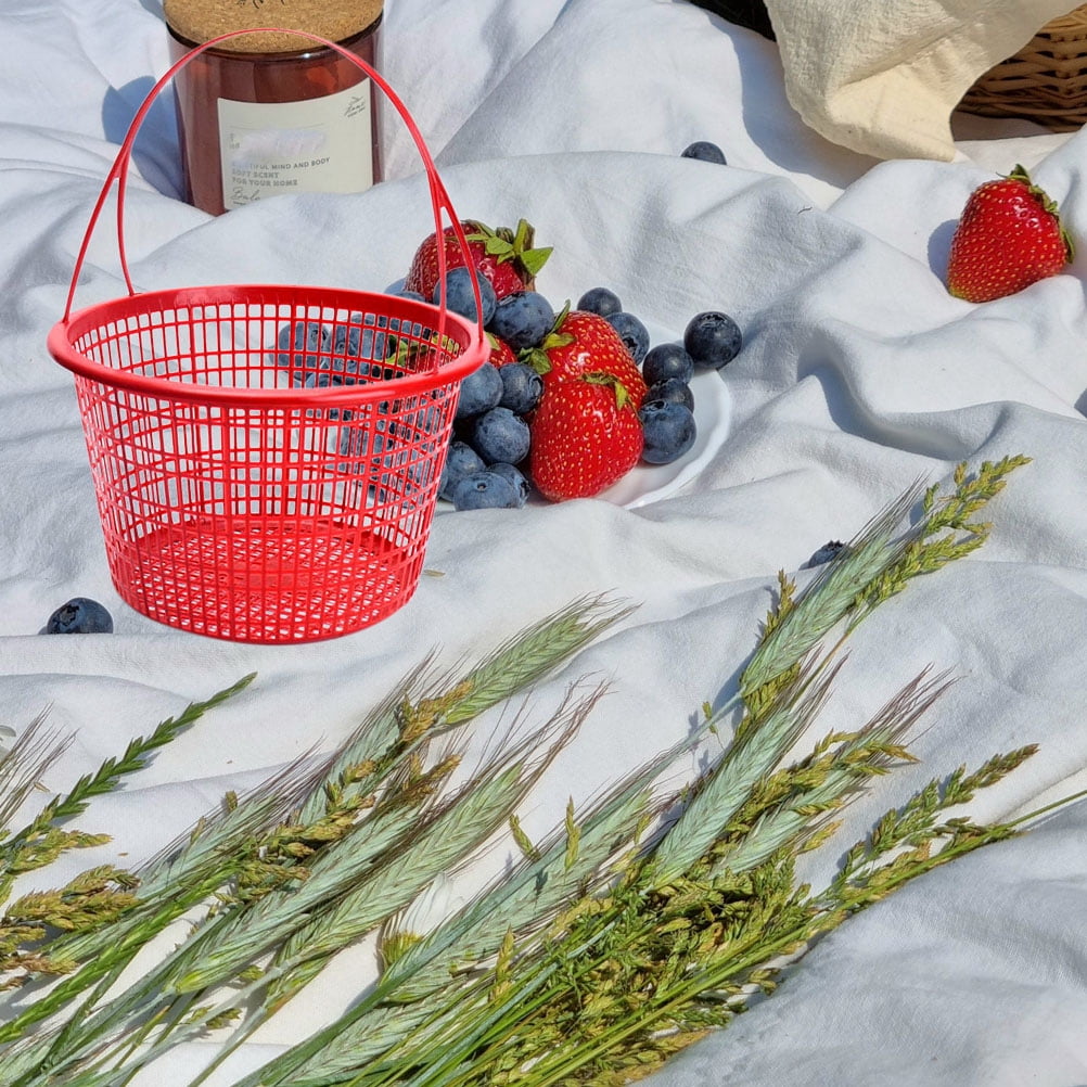 WEUVEB 10pcs Multi-Functional Plastic Produce Basket Fruit Picking and Storage Holder for Use