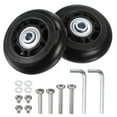 thumbnail image 1 of Unique Bargains Roues de Remplacement pour Bagages 64x24mm Kits de Réparation de Roues de Valise 4 Roulements en PU pour Sac de Chariot, Patin en Ligne, 1 of 5